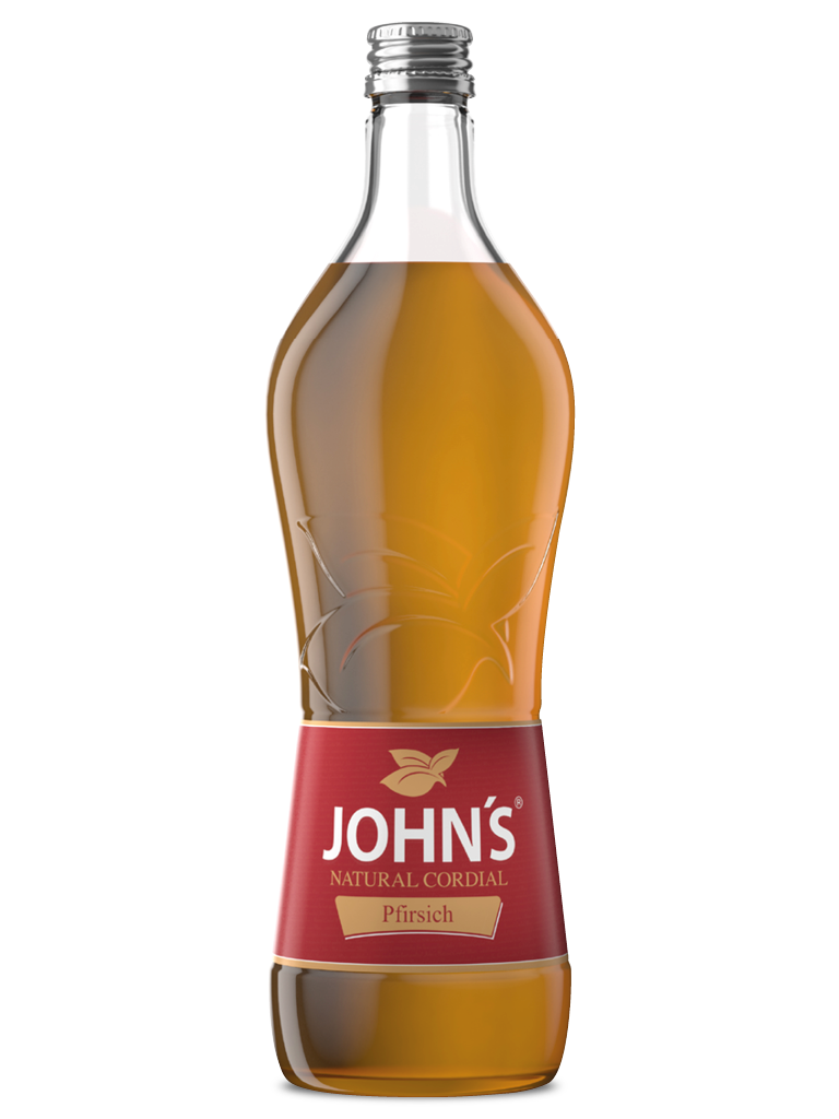 JOHN‘S Pfirsich - Fruchtiger und vollmundiger Geschmack von Pfirsichen. Macht die Peach Lemonade zum Durstlöscher.