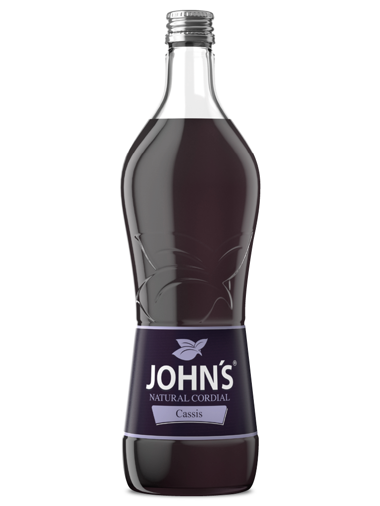 JOHN’S Cassis - Intensiver und leicht saurer Geschmack der schwarzen Johannisbeere, ideal für den Kir Royal.